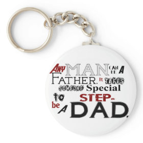 Step Dad Quote Fathers Day Keychains