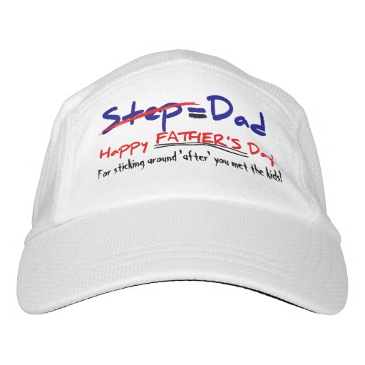 StepFather = Dad, Father's Day Visor Cap Zazzle