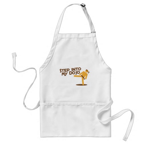 step into my dojo katate fighting design aprons