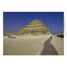 Step pyramid at Saqqara, one of the earliest Card