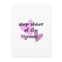 Step Sister of the Groom postcards