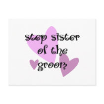 Step Sister of the Groom postcards