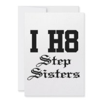 step sisters personalized invitations