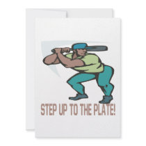 Step Up To The Plate Personalized Invitations