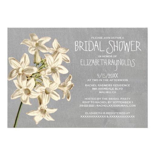 Stephanotis Bridal Shower Invitations