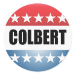 STEPHEN COLBERT ROUND STICKERS