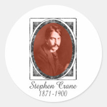 Stephen Crane Round Sticker
