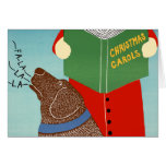 Stephen Huneck "Christmas Caroling" Greeting Card