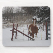 Stepper In The Snow mousepads
