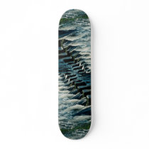 Stepping stones across river, IIkley, West Yorkshi Skateboard Deck