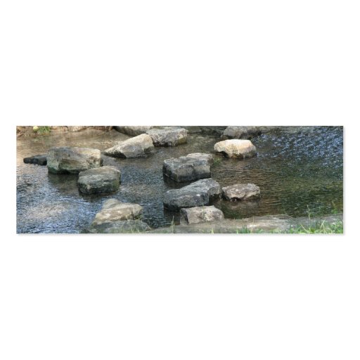 Stepping Stones Bookmark Business Card Templates (front side)