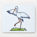 Steppy Stork mousepads by BisforBirds Steppy Stork mousepads