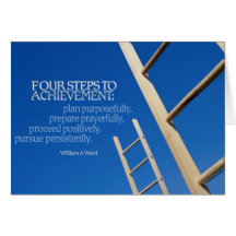 Steps to Achievement Greeting Note Card