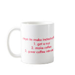steps to make instant coffee mugs