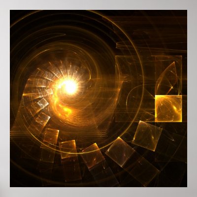 Steps to Success - Poster by cycreation. Fractal abstract of golden spiral 