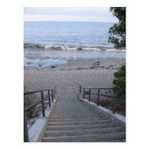 steps to the beach postcards