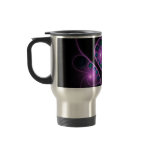 Stereo Love Heart Fractal Pink Travel Mugs