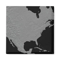 Stereoscopic view of North America 2 Fridge Magnets