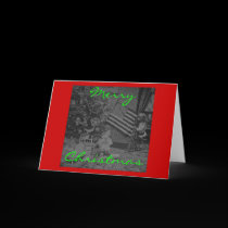 Stereoview - Patriotic  Christmas circa 1901 cards