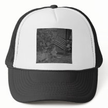 Stereoview - Patriotic  Christmas circa 1901 hats