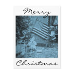 Stereoview - Patriotic  Christmas circa 1901 Post Card