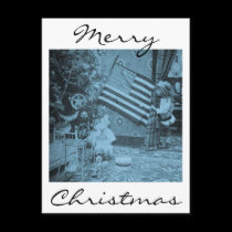 Stereoview - Patriotic  Christmas circa 1901 postcards