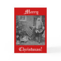Stereoview Santa & American Flag ca 1901 cards by scenesfromthepast Stereoview Santa & American Flag ca 1901 cards