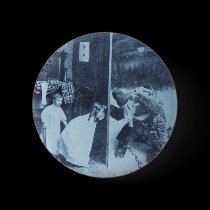 Stereoview - Santa?  circa 1899 buttons