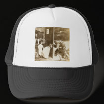 Stereoview - Santa?  circa 1899 hats