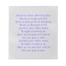 Sterling High School Alma Mater Notepad