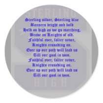 Sterling High School Alma Mater Round Sticker