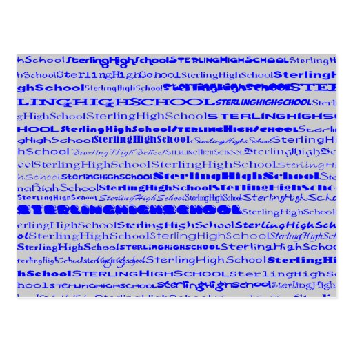 Sterling High School Text Design I Postcard