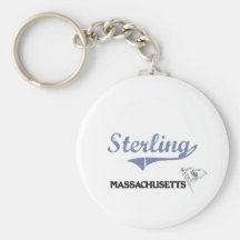 Sterling Massachusetts City Classic Key Chain