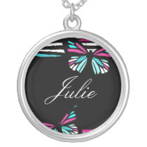 Sterling Silver Butterfly & Animal Print Namesake  necklaces