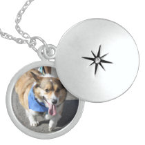 Sterling Silver Corgi Locket necklaces