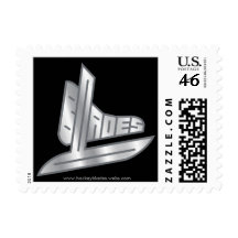 Sterling Silver Hockey Blades Postage Stamps