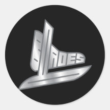 Sterling Silver Hockey Blades Stickers