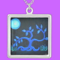 Sterling Silver Necklace-dancing tree necklaces