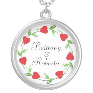 Sterling Silver Necklace - Lovers Pendant necklace