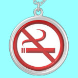 Sterling Silver Necklace: No Smoking Symbol necklaces