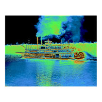 Stern-Wheel Steamboat Belle of Calhoun 1906 Posters