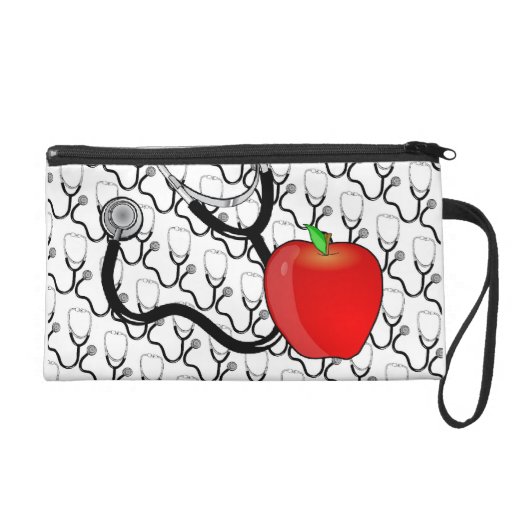 Stethoscope and Apple Wristlet Bag