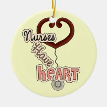 Stethoscope Nurses Have Heart T-shirts and GIfts Ornaments