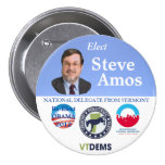 Steve Amos for Vermont National Delegate 2012 poli Buttons