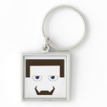 Steve Face Square Keychain keychains