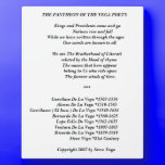 STEVE VEGA POETRY PLAQUE plaques
