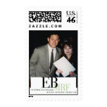Steve Young and girl, EBMRF logo postage