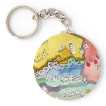 Steve's Abstract Doodle Key Chain