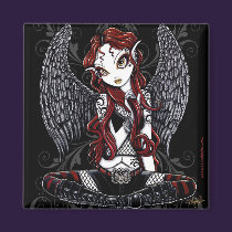 "Stevie" Gothic Tattoo Angel Magnet magnets