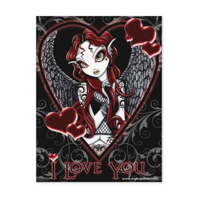 "Stevie" Red Angel Valentine's Day Postcard "Stevie" Red Angel Valentine's Day Postcard